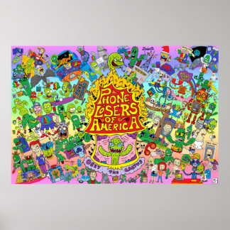 Póster Poster de PLA de Nik (fondo multicolor)