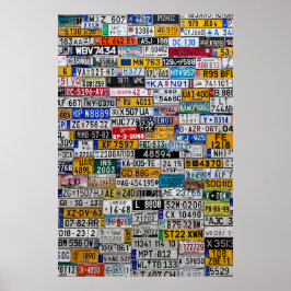 Póster Poster de placa de licencia