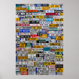 Póster Poster de placa de licencia