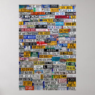 Póster Poster de placa de licencia