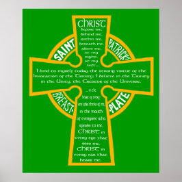 Póster Poster de placa de pecho de St. Patrick