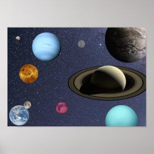Póster Poster de planetas del sistema solar