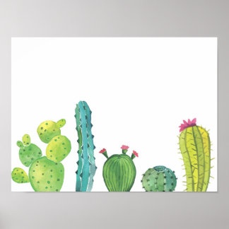 Póster poster de planta de cactus