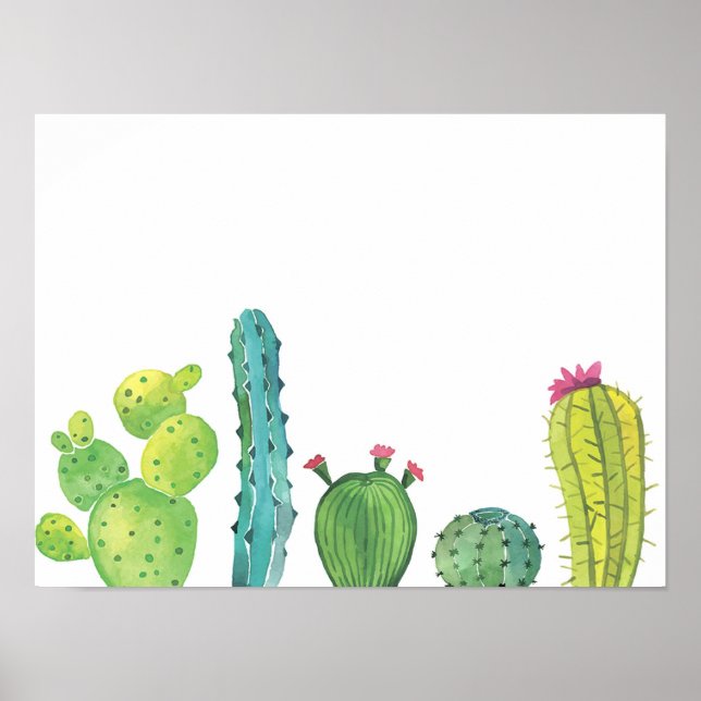 Póster poster de planta de cactus (Frente)