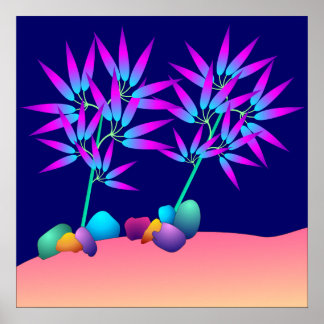 Póster Poster de plantas brillantes