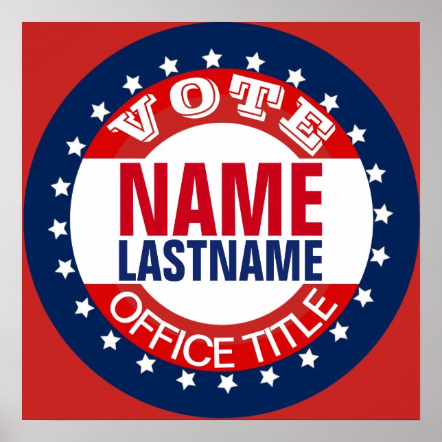 Póster Poster de plantilla de campaña personalizada (Frente)