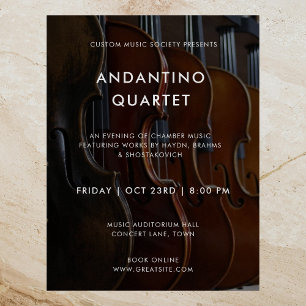 Póster Poster de plantilla de fotografía de concierto de 