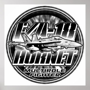 Póster Poster de plantilla de Poster de avispones F/A-18