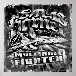 Póster Poster de plantilla de Poster de avispones F/A-18 