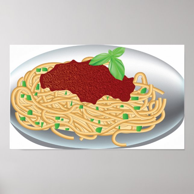 Póster Poster De Plate De Spaghetti (Frente)
