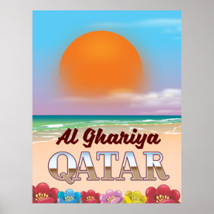 Póster Poster de playa Al Ghariya Qatar