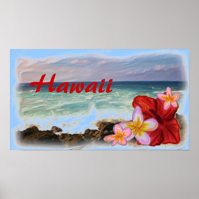 Póster Poster de playa de Hawái (Frente)