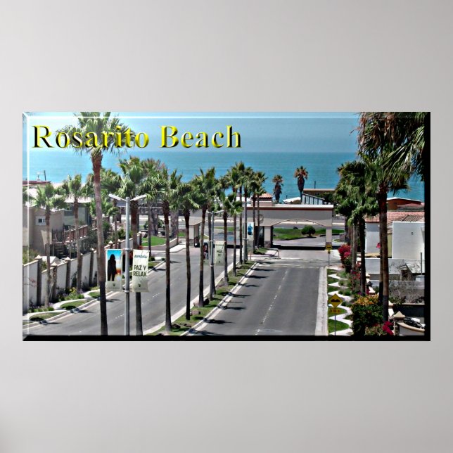 Póster Poster de playa de Rosarito México (Frente)