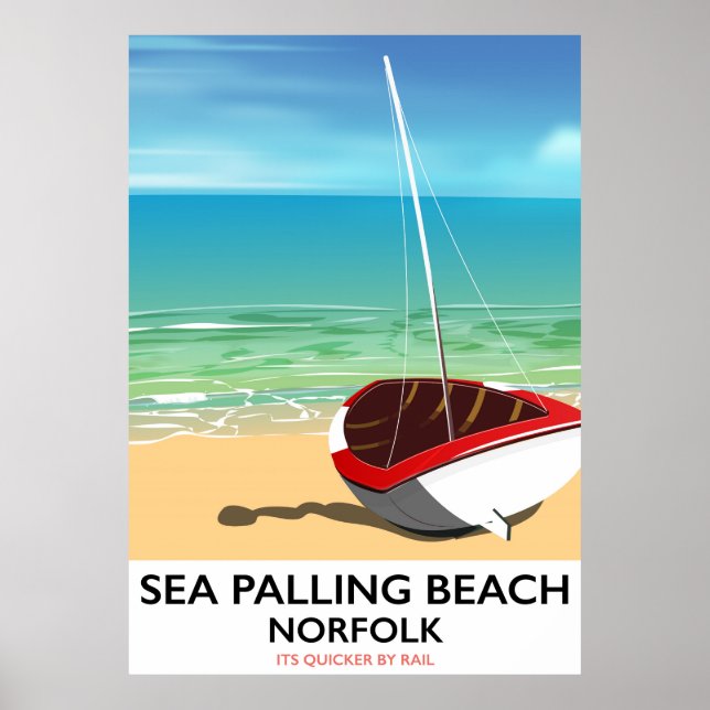 Póster Poster de playa de Sea Palling Beach Norfolk (Frente)
