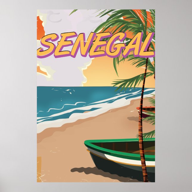 Póster Poster de playa de Senegal. (Frente)