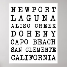 Póster POSTER de playas de OC