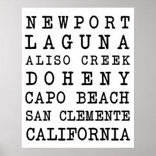 Póster POSTER de playas de OC