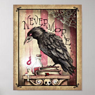 Póster Poster de Poe Raven Nevermore