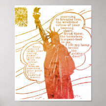 Poster de poema de la estatua de la libertad