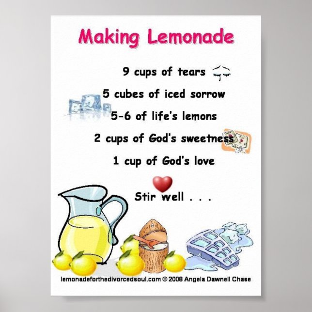 Póster poster de poema de limonada (Frente)