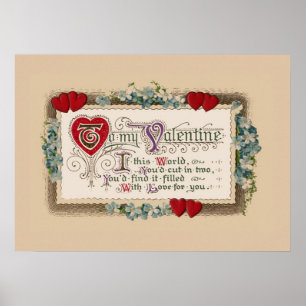 Póster Poster de poema de San Valentín