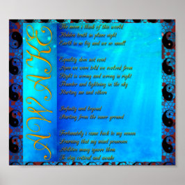 Póster Poster de poemas terrestres planos