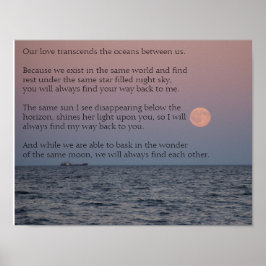 Póster Poster de Poesía de Amor de Larga Distancia