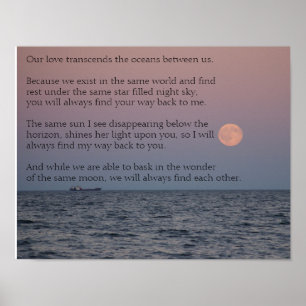 Póster Poster de Poesía de Amor de Larga Distancia