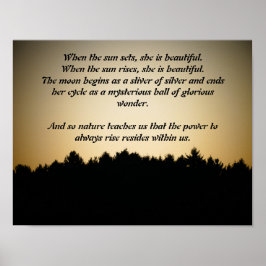 Póster Poster de poesía de Sunset