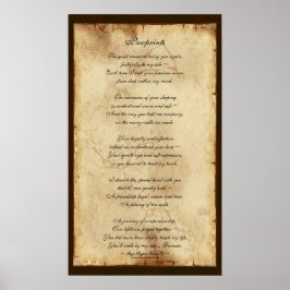 Póster poster de poesía en memoria de Mascota "Pawprints"