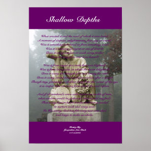 Póster Poster de poesía en profundidades superficiales