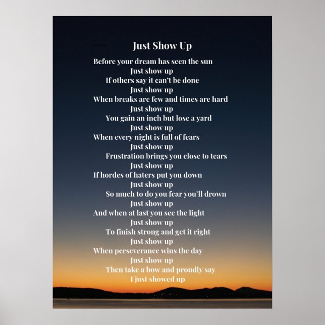 Póster Poster de poesía motivacional para emprendedores (Frente)