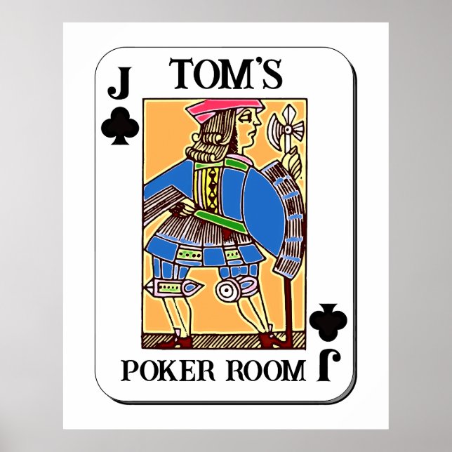 Póster Poster de póker - Personalizable - Jack of Clubs (Frente)