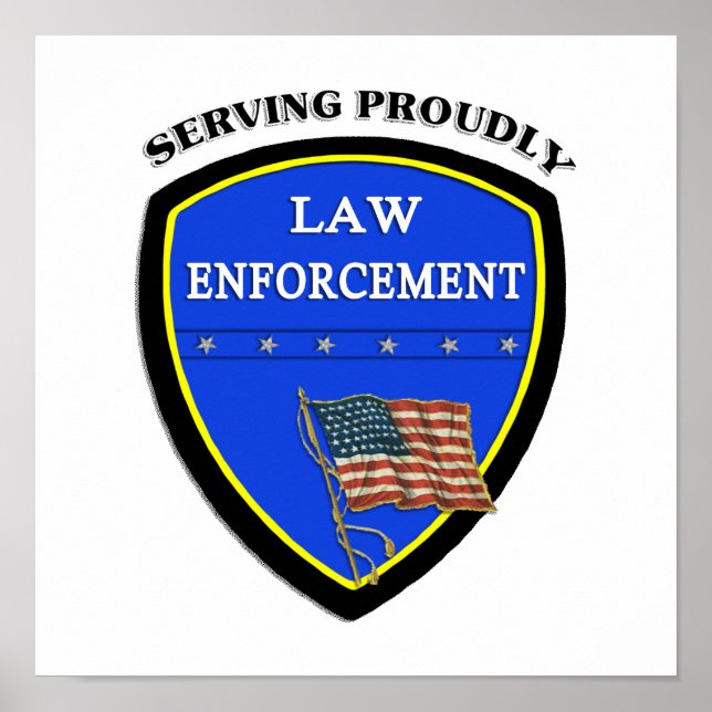 Póster Poster de policía de aplicación de la ley (Frente)
