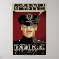 Poster de policía pensante