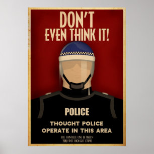Póster Poster de policía pensante