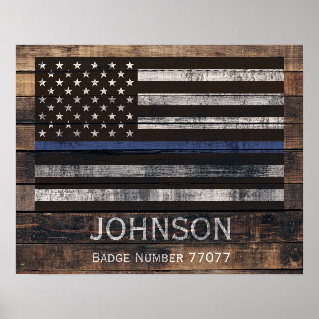 Póster Poster de Policía Personalizado (Frente)