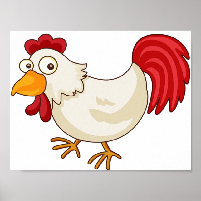 Póster Poster de pollo personalizado (Frente)