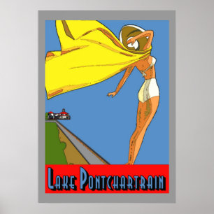 Póster Poster de Pontchartrain del lago