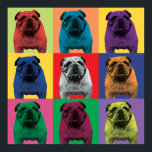 Póster Poster de Pop-Art bulldog<br><div class="desc">Poster de Pop-Art bulldog</div>