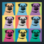Póster Poster de Pop-Art de Pug<br><div class="desc">Poster de Pop-Art de Pug</div>