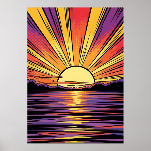 Póster Poster de Pop-Art de Sunset (Frente)