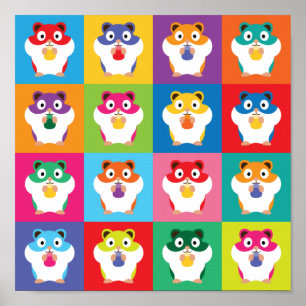 Póster Poster de Pop Art Hamsters