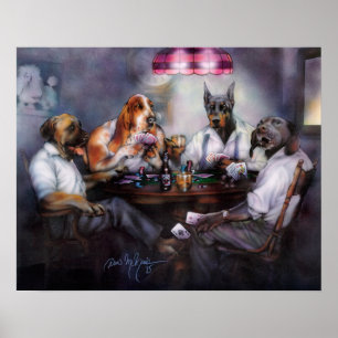Póster Poster de Póquer Jugando Perros