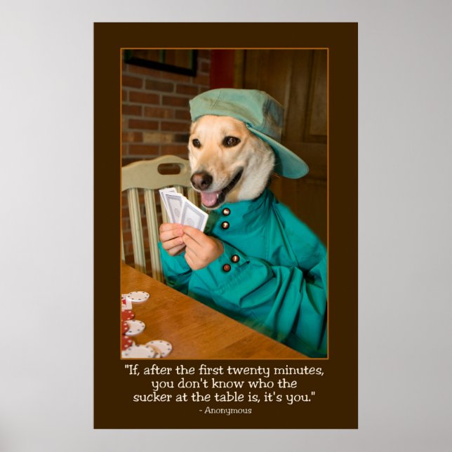 Póster Poster de póquer (perro) (Frente)