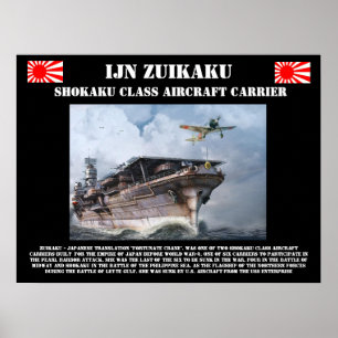 Póster Poster de portaaviones de IJN Zuikiaku