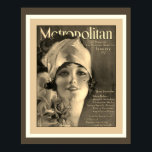 Póster Poster de portada de Art Deco Metropolitan Magazin<br><div class="desc">Bonito Poster de diseño Art Deco colorido para la portada de 1925 de la revista Metropolitan.</div>
