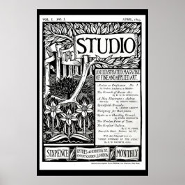 Póster Poster de portada de la revista Art Nouveau de Vin