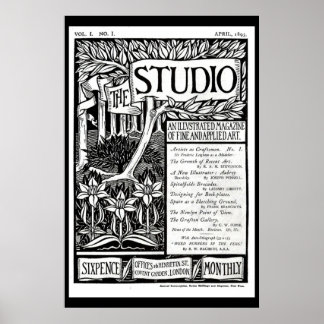 Póster Poster de portada de la revista Art Nouveau de Vin