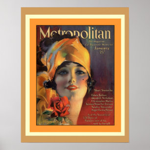 Póster Poster de portada de la revista Metropolitan 1920s